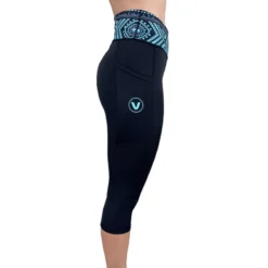 Leggings 3/4 ActiV Noir Gris Femme VAIKOBI -Gumotex Boutique leggings 3 4 activ noir gris femme vaikobi 2