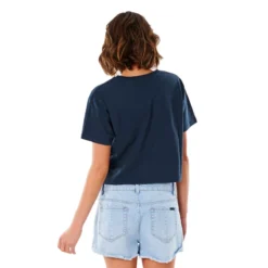 T-SHIRT RIP CURL GOLDEN STATE CROP BLEU MARINE FEMME -Gumotex Boutique t shirt rip curl golden state crop bleu marine femme 2